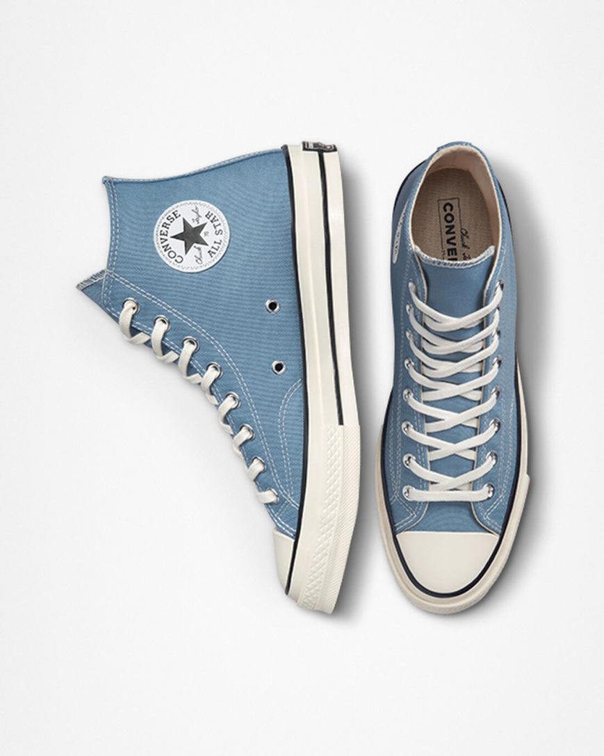 Tenisi Inalti Barbati Converse Chuck 70 Vintage Panza Indigo Negrii | RO C0LXD831